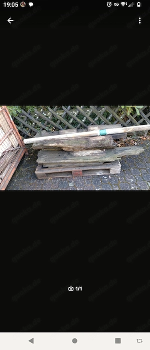 Eichenholz für Feuer samt Palette 