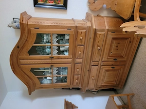 Büffet mit Vitrine und Schubladen, Anrichte, Landhausstil