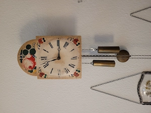 Schilderuhr Schwarzwald Wanduhr Vintage
