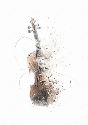 HKD S42 K0682   Die zerbrechende Melodie   Kunstdruck A2 Pearl