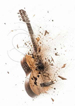 HKD S43 K0685   Der zerberstende Rocksound   Kunstdruck A2 Pearl