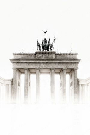 HKD S46 K0405   Brandenburger Tor   Kunstdruck A2 Pearl