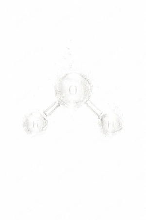 HKD S46 K0407   Das Lebensmolekül (Wasser - (H {2}O))   Kunstdruck A2 Pearl