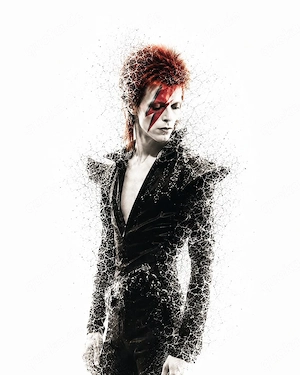 HKD S52 K0477   Der außerirdische Rockstar   Kunstdruck A2 Pearl
