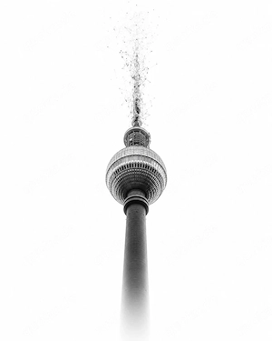 HKD S73 K0608   Der Turm über den Wolken   Kunstdruck A2 Pearl