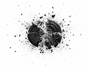 HKD S74 K0617   Die pulverisierte Bewegung   Kunstdruck A2 Pearl