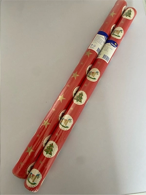 Geschenkpapier-Rollen für Weihnachten, 2 Stk.