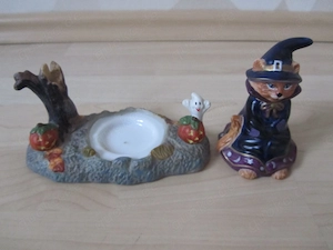 PARTYLITE Kerzenlöscher Zauberkätzchen Set Katze Halloween