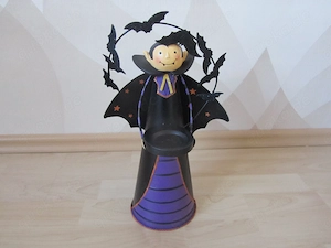 PARTYLITE Teelichthalter Graf Fledermaus Dracula schwarz lila