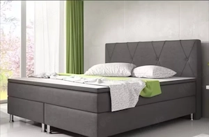 Boxspringbett Boston 180 x 200 Webstoff Anthrazit