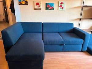 Ecksofa   Schlafsofa blau 230   160 cm