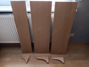 Verkaufe hier 3 Regalböden in den unten aufgeführten Abmessungen. Die Böden sind aus Holz (Farbe Eic