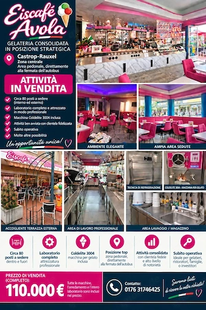 Eiscafé Avola   Geschäft zu verkaufen Gelateria Avola   Attivit  in vendita in Germania 