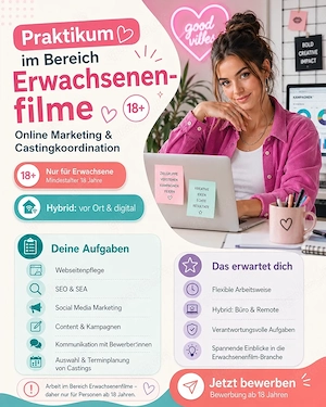Praktikantin gesucht für Unternehmen Erwachsenenbereich! (ab 18 Jahre)