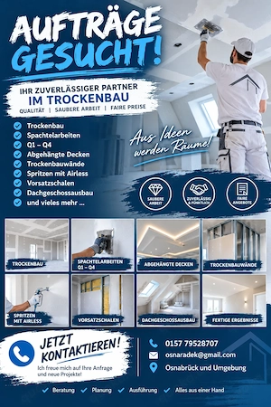 Renovierung, Spachteln, Airless-Spritzverfahren