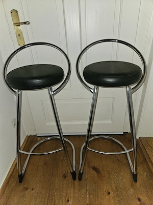  Neuwertig! 2 moderne Effezeta Design Hocker Barhocker 80er Jahre á 70,-! TOP!