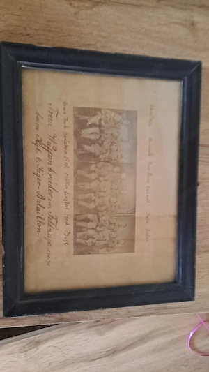 Antikes Erinnerungsfoto 1. Weltkrieg   Kgl. bayerisches Jäger-Bataillon (Feldzug 1914-18) im Origina