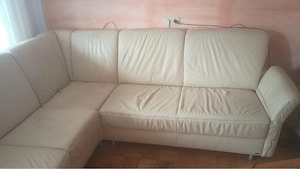 tolle Ledercouch L form zu verschenken