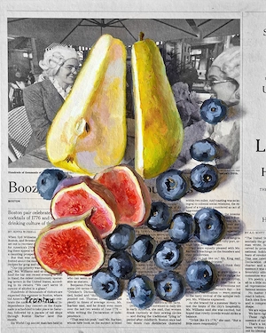 Früchte Bild Gemälde Originalkunst Stillleben Küche Ölbild Ölgemälde Essen
