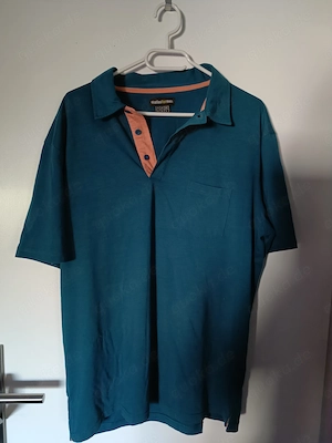 Poloshirt blau türkis Mann