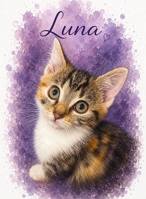 Liebevolle dreifarbige Glückskatze Luna sucht ein neues Zuhause 