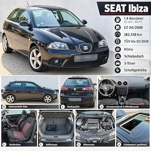 SEAT Ibiza 1.4 16V 86 PS | TÜV 10 2028 | Klima | Schiebedach