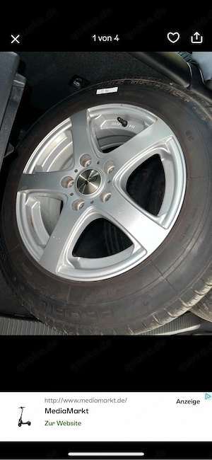 COM4WHEELS Felgen + reifen 2x 185 65 R15