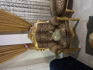 Leopard Sessel barock 