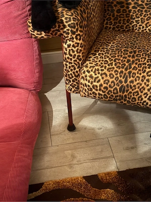 leopard sessel Hand arbeit
