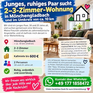 Junges paar sucht Wohnung 