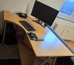 IKEA GALANT Eckschreibtisch 160x120   Buche Birke   höhenverstellbar