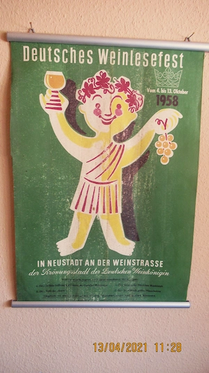 Kellerfund Plakat zum Weinlesefest  