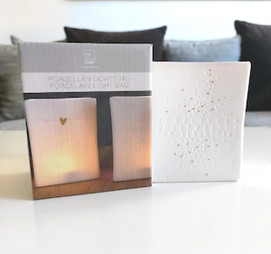 Porzellanlichttüte Kerzenhalter Geburtstag Geschenk Deko