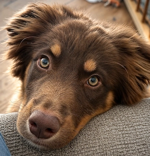 Australian Sheppard Red Tri Welpe sucht ein Zuhause! 