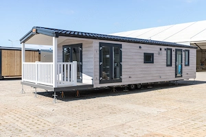 Mobilheim Lark Hollum winterfest GEG Haus Chalet