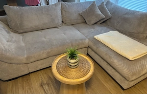 Cord Stoff Sofa - grau