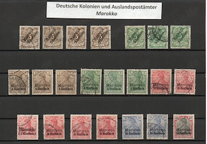 Briefmarken Deutsche Post in Marokko