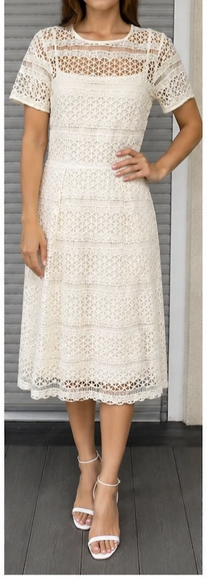 Elegantes Sommer Spitzen Kleid Holly & Whyte by Lindex Gr 38 Top Zustand