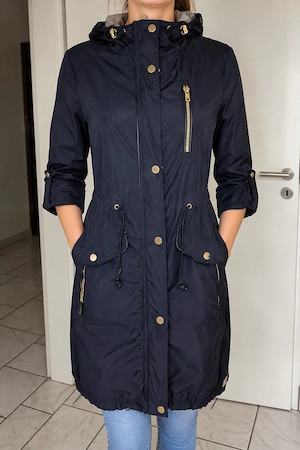 s.Oliver Damen Parka Mantel Übergangsmantel Marineblau Gr S 36
