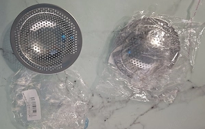 2x Abflusssieb Edelstahl   10,2 cm Spüle Waschbecken   NEU