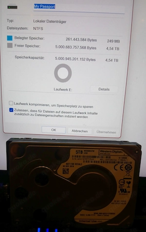 Western Digital WD50NDZW 5TB Festplatte USB 3.0 2,5" HDD 5000 GB