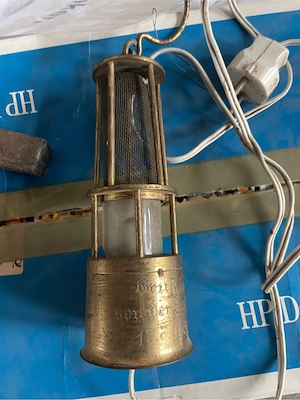 Alte Messing Grubenlampe
