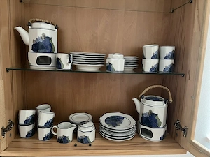 12teiliges Tee-Set aus Porzellan