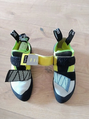Ocun Ozone Plus Kletterschuhe blau gelb Größe 37 1 2