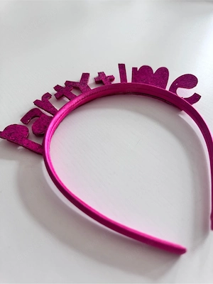Party-Haarreif in Pink mit Glitzer