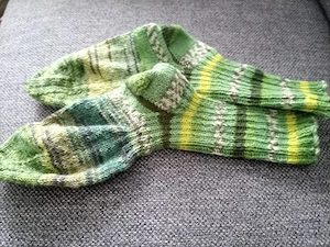 Selbstgestrickte Wollsocken  Größe 40 - 42