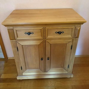 Massive Holzkommode   Sideboard mit 2 Schubladen und 2 Türen