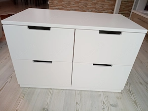 IKEA NORDLI Kommode   4 Schubladen, weiß (80 43 52 cm)
