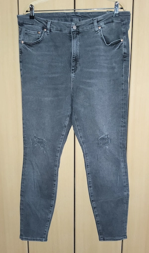 Coole  Jeans  Stretch-Jeans  super skinny  H&M  - Gr. 50 - schwarz - cut  outs