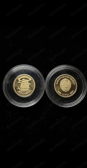 MDM Goldmünze  Schulschiff Deutschland    Sonderset 2008 (Polierte Platte) mit Zertifikat